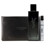MYSLF Eau de Parfum feestset met parfumfles, reisformaat en couture-zakje in een YSL-doos.