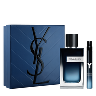 YSL Y Vaderdagcadeauset: blauwe doos, Y Eau de Parfum 60ml en 10ml flessen, frisse en gedurfde geur.